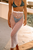 Bacon Bikinis Beachwear Maxi Knit Skirt // White
