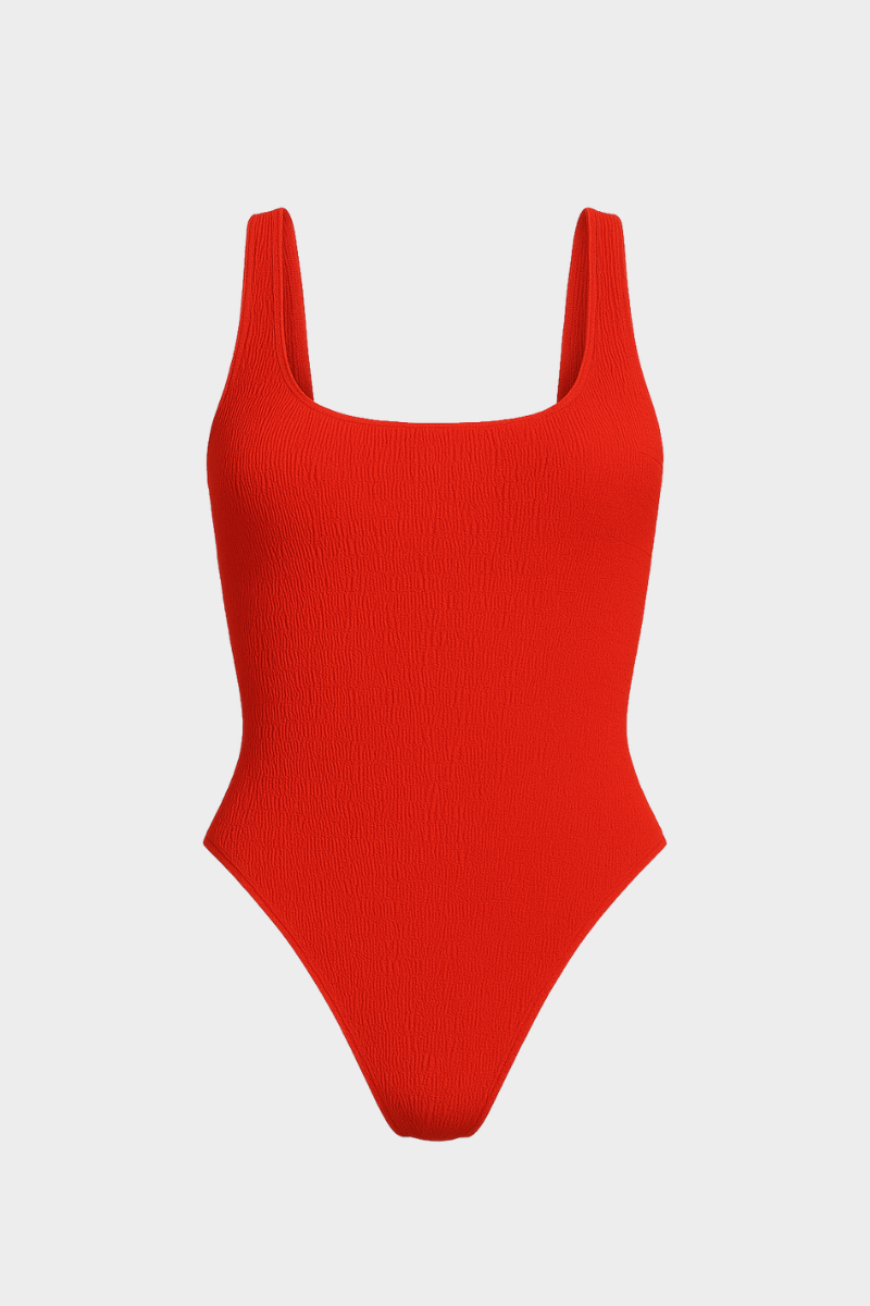 Belle One Piece // Red Crinkle