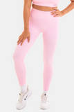 Bacon Active Long Legging Ribbed Seamless Leggings // Light Pink