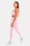 Bacon Active Long Legging Ribbed Seamless Leggings // Light Pink