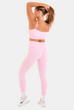 Bacon Active Long Legging Ribbed Seamless Leggings // Light Pink