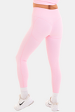 Bacon Active Long Legging Ribbed Seamless Leggings // Light Pink