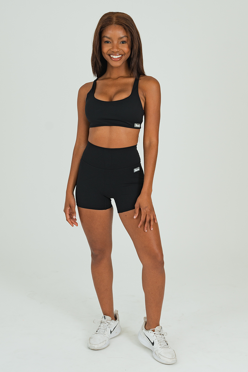 Bacon Active Shorts Scrunch Bum Booty Short // Black