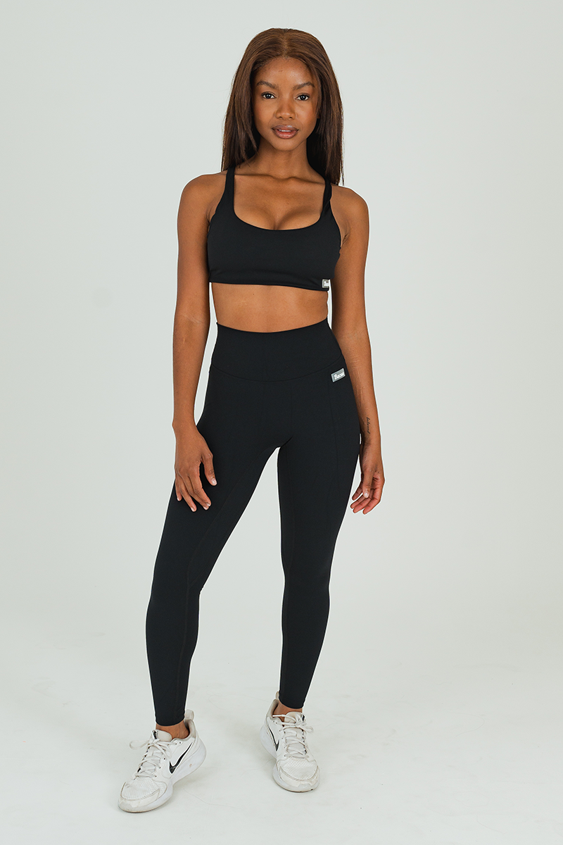 Bacon Active Long Legging Scrunch Bum Legging // Black