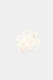 Outline Flower Claw Clip // White