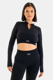 Seamless Cropped Long Sleeve // Black