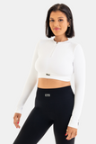 Seamless Cropped Long Sleeve // White