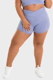 V-Waist Booty Short  // Blue