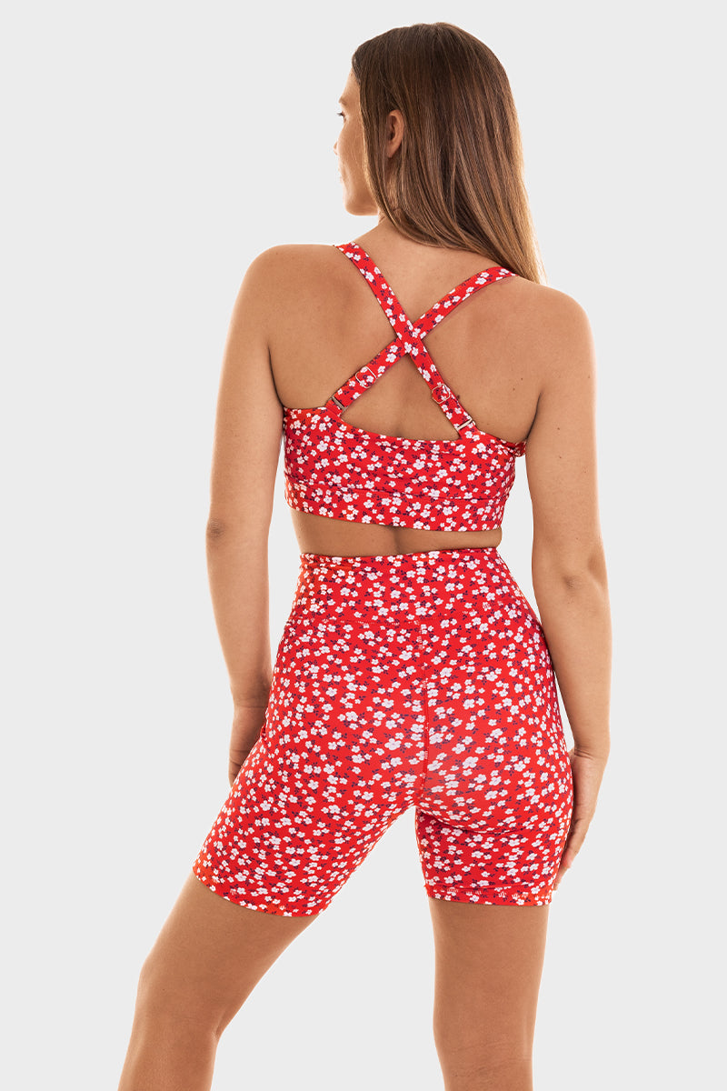 Bacon Active Sports Bra Vital Wrap Sports Bra // Cherry Blossom