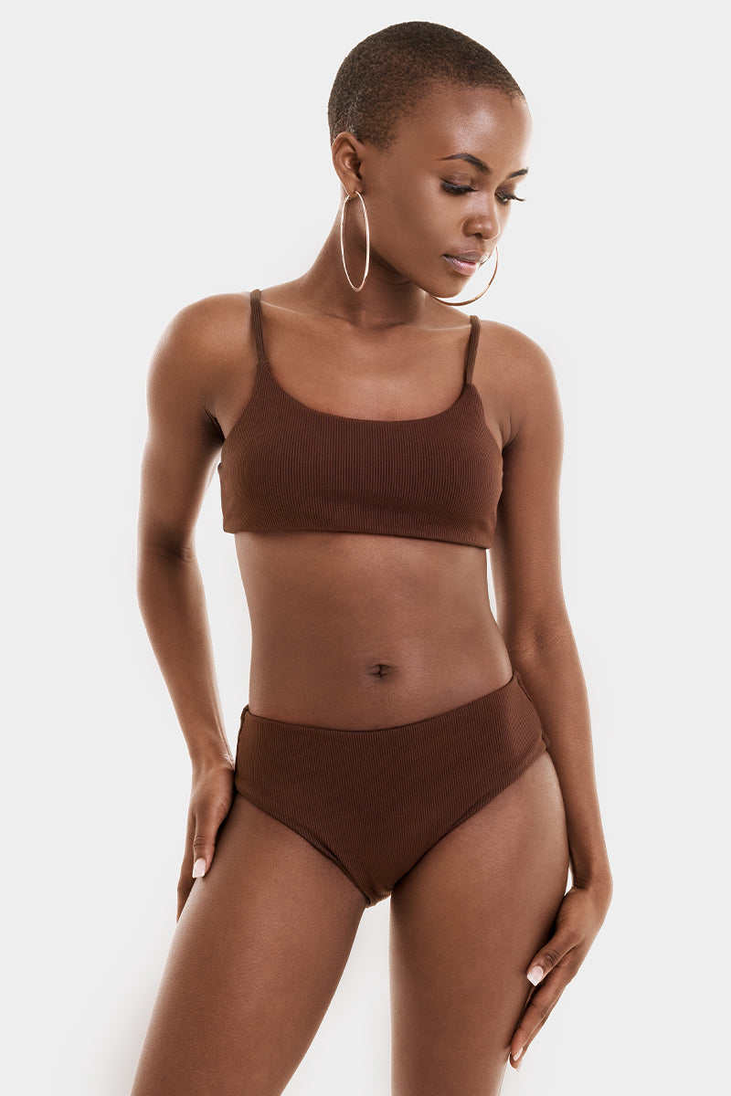 Bacon Bikinis Bikini Top Grace Top // Chocolate Rib