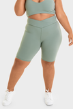 V-Waist Biker Short  // Green