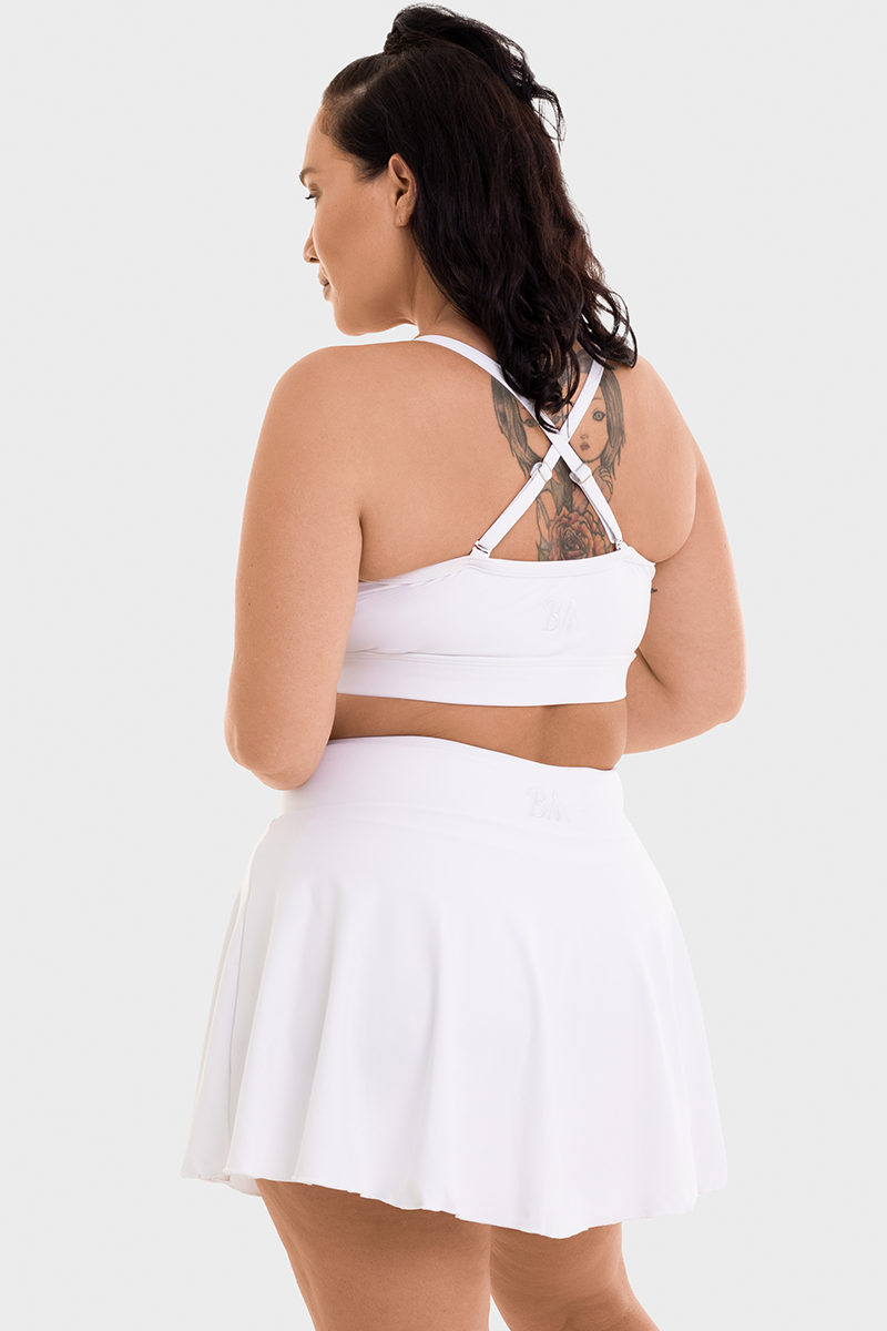 Bacon Active Sports Bra Boot Sports Bra // White