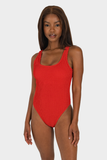 Belle One Piece // Red Crinkle