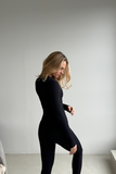 Bacon Active Long Sleeve Sculpt Fitted Long Sleeve // Black