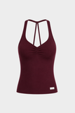 Bacon Active Tank Top Sweetheart Tank - Burgundy