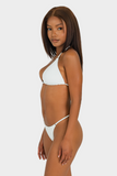 Bacon Bikinis Bikini Bottom Itsy Posie Bottom // White