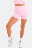 Ribbed Seamless Booty Shorts // Light Pink