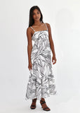 Noac Beachwear Avery Dress // Black and White Floral