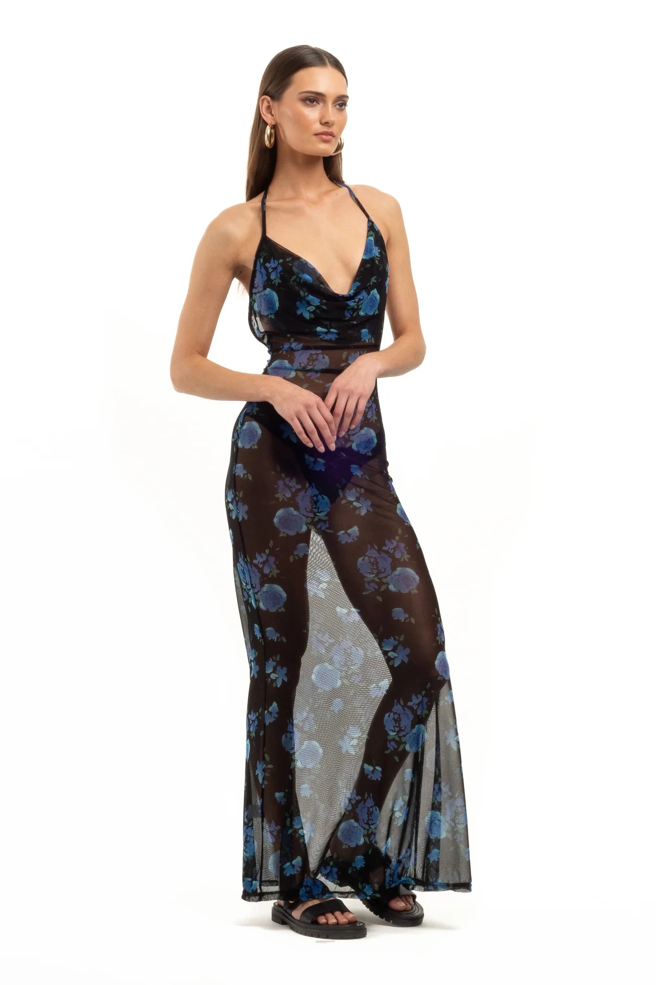 Noac Beachwear Ivana Dress // Blue Floral