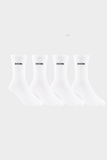 4-Pack Crew Sock // White Bacon