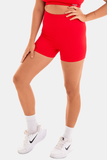 Ribbed Seamless Booty Shorts // Red
