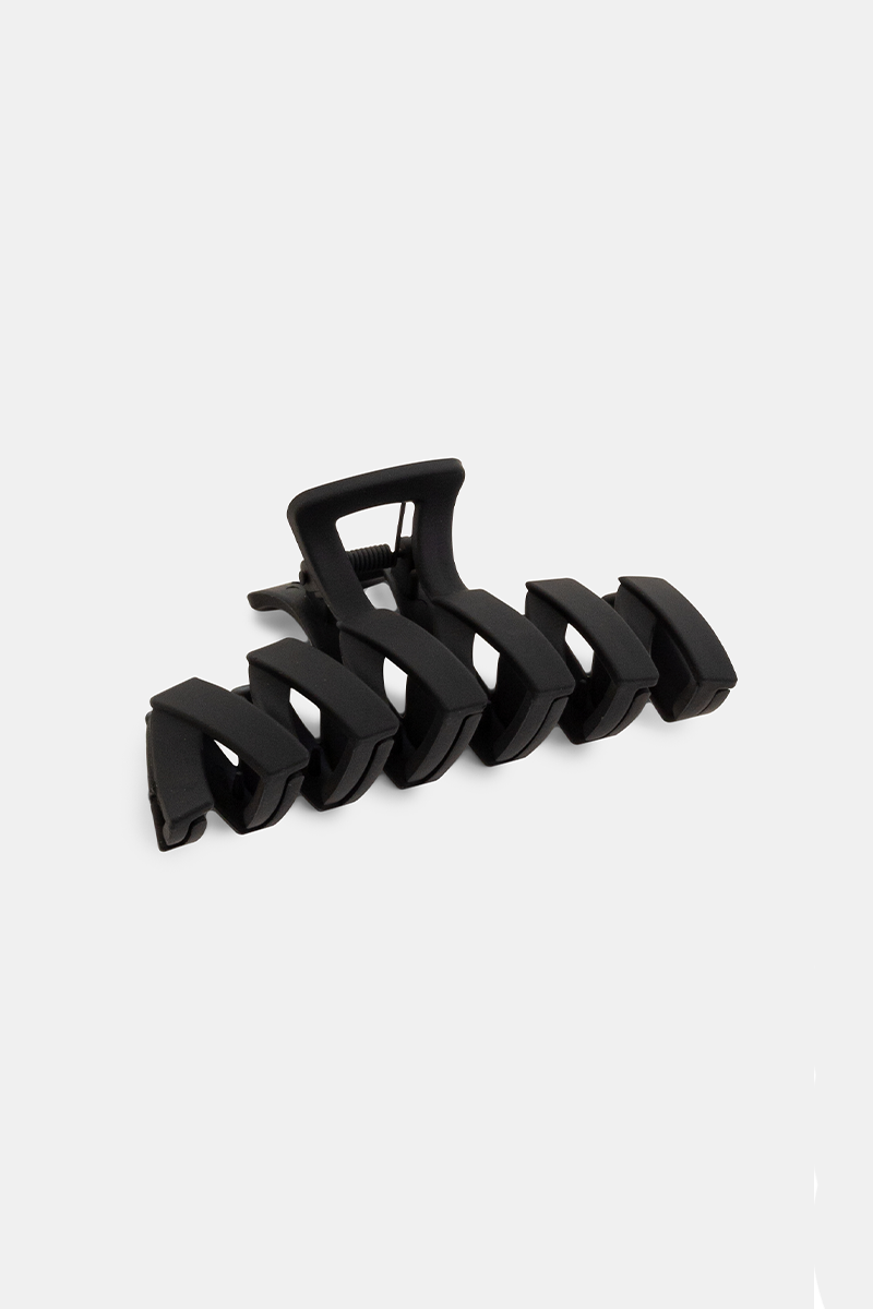 Bacon Hair Accessory Squiggle Claw Clip // Black