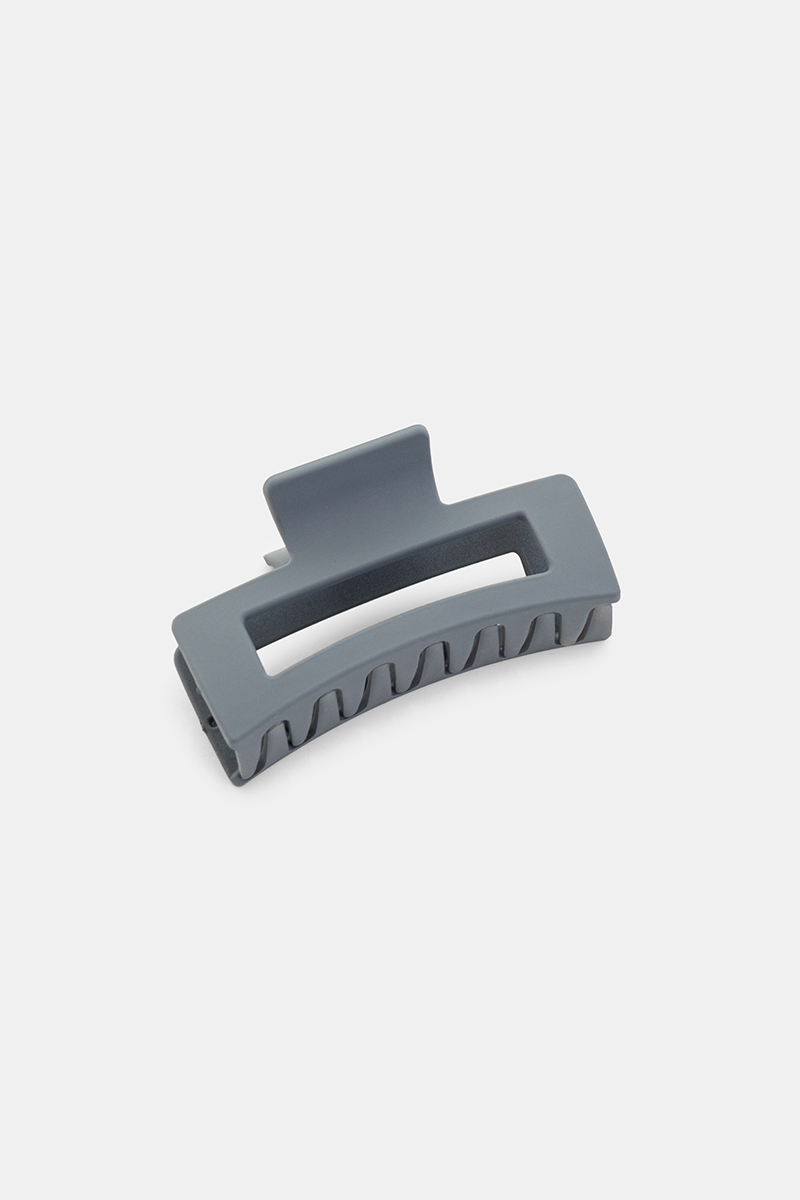 Bacon Hair Accessory Small Box Claw Clip // Grey
