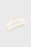 Bacon Hair Accessory Small Box Claw Clip // White