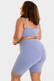 Bacon Active Shorts V-Waist Biker Short // Blue