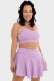 Bacon Active Shorts V-Waist Baseline Skirt // Purple