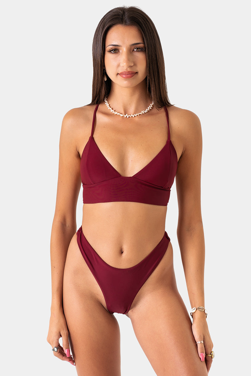 Bacon Bikinis Bikini Bottom Tayla Bottom // Maroon