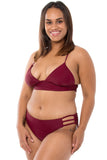 Bacon Bikinis Bikini Bottom Classic Lexi Bottom // Maroon