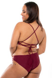 Bacon Bikinis Bikini Bottom Classic Lexi Bottom // Maroon