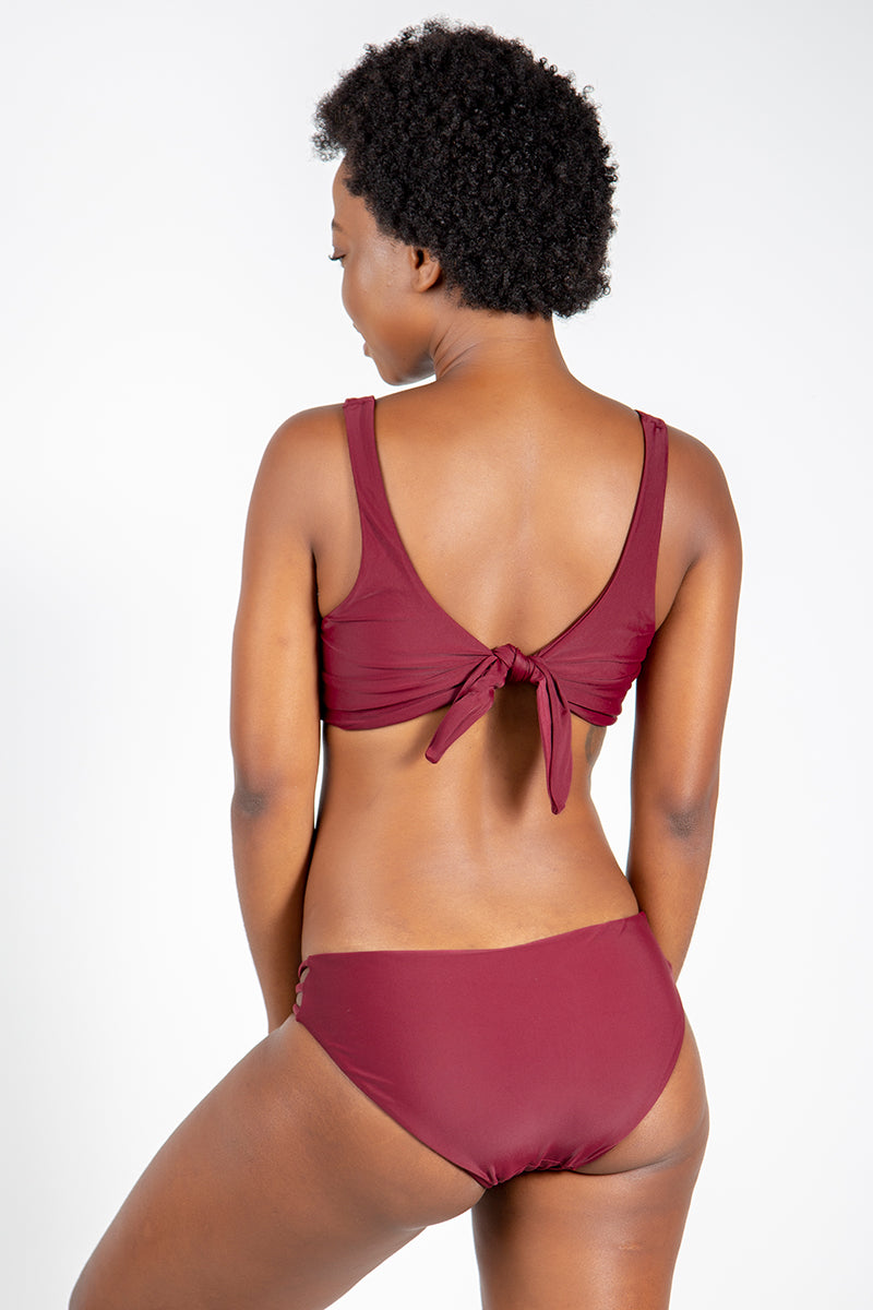 Bacon Bikinis Bikini Bottom Classic Lexi Bottom // Maroon