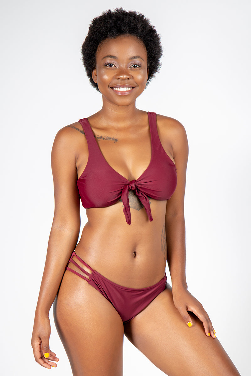 Bacon Bikinis Bikini Bottom Classic Lexi Bottom // Maroon