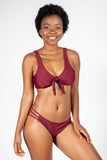 Bacon Bikinis Bikini Bottom Classic Lexi Bottom // Maroon
