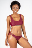 Bacon Bikinis Bikini Bottom Classic Lexi Bottom // Maroon