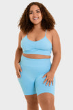 Bacon Active Sports Bra Scrunch Seamless Bra // Sky