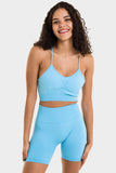 Bacon Active Sports Bra Scrunch Seamless Bra // Sky
