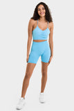 Bacon Active Shorts Scrunch Bum Seamless Shorts // Sky