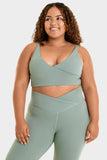 Bacon Active Sports Bra Wrap Sports Bra // Green